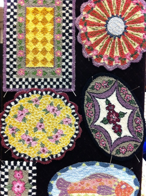 Carol Sherry was a delight to talk to and she convinced me to but one of the kits to make punch needle rugs. Can't wait to try it.
